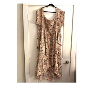 Torrid Maxi Challis Tulip Hem Off Shoulder Dress